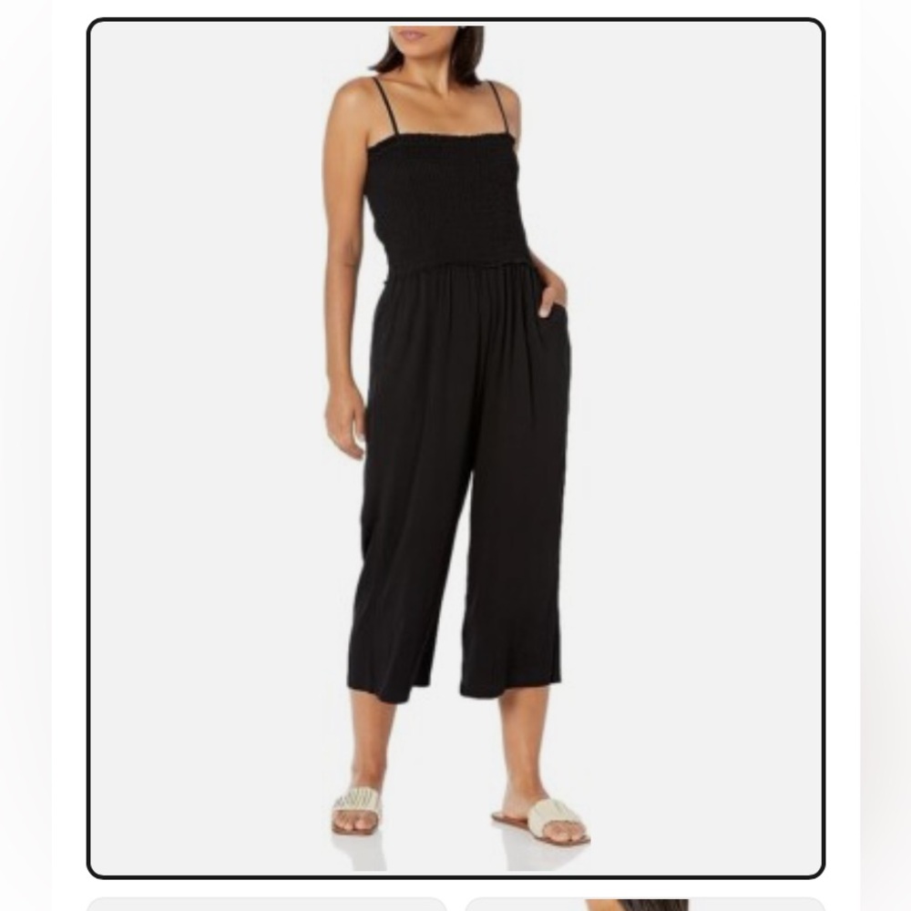 Jack by BB Dakota Black Cropped Jumpsuit size Small {330}